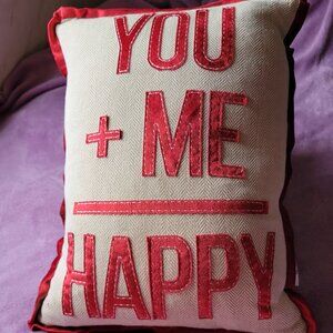 Throw Pillow Red and Tan